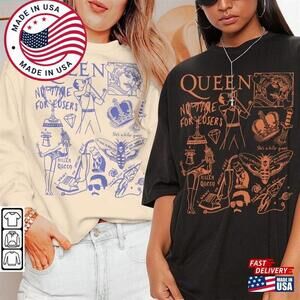 Queen Doodle Art Shirt  Lyric Tattoo Design Tour Concert  Tee